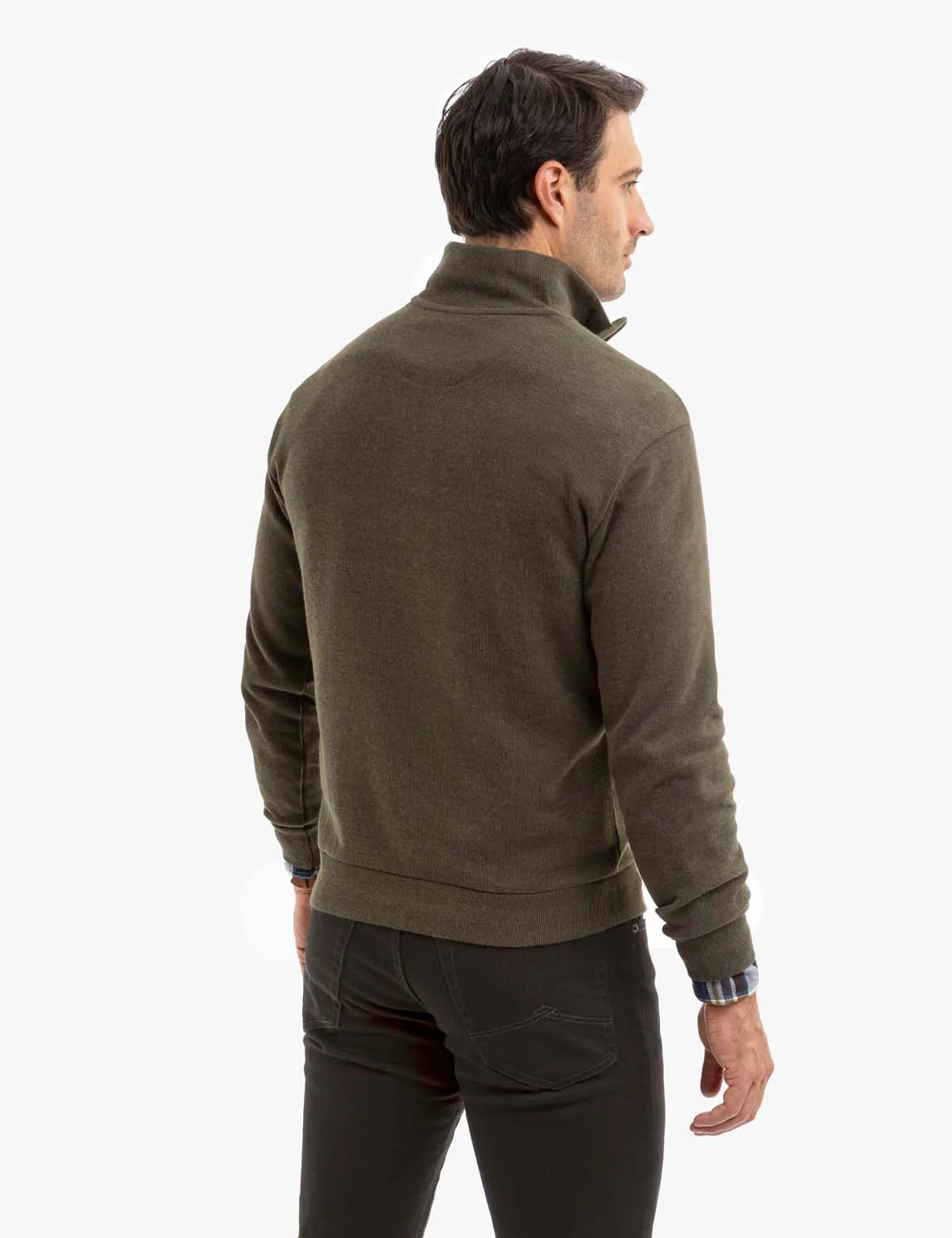 1/4 ZIP FLATBACK PULLOVER