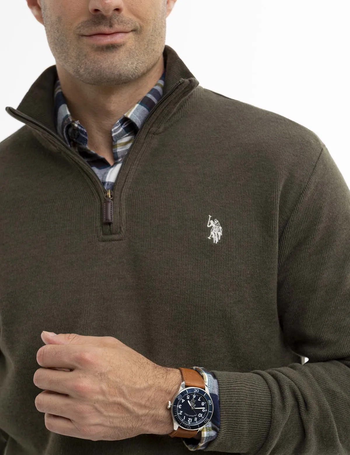 1/4 ZIP FLATBACK PULLOVER