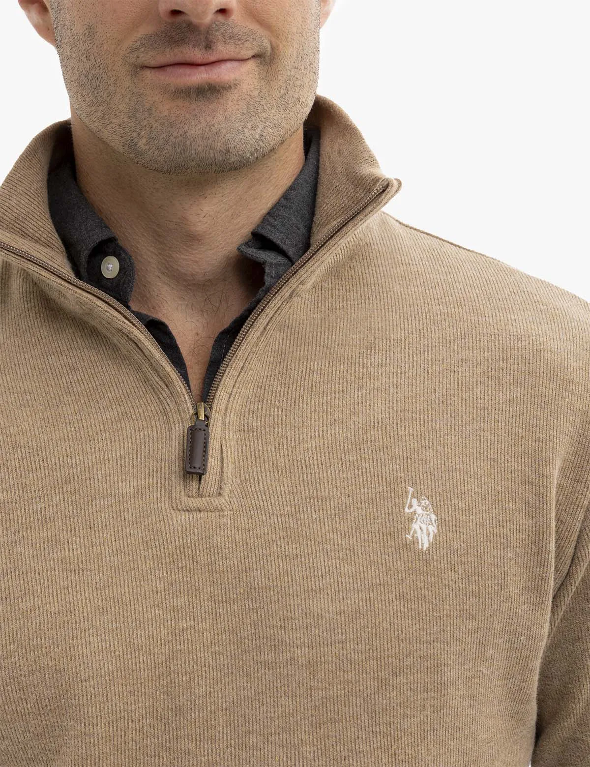 1/4 ZIP FLATBACK PULLOVER