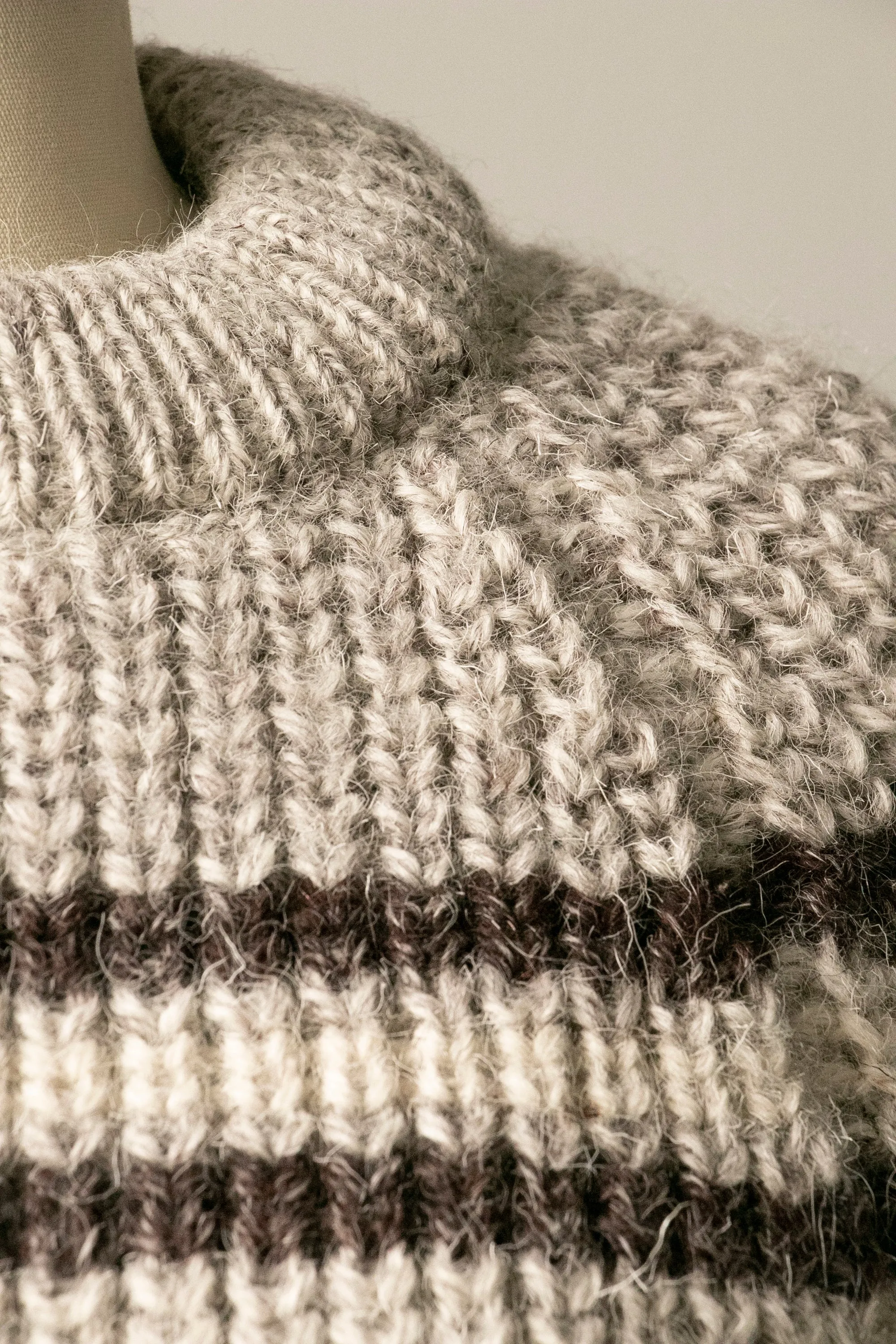 1970s Sweater Striped Wool Knit Pullover S