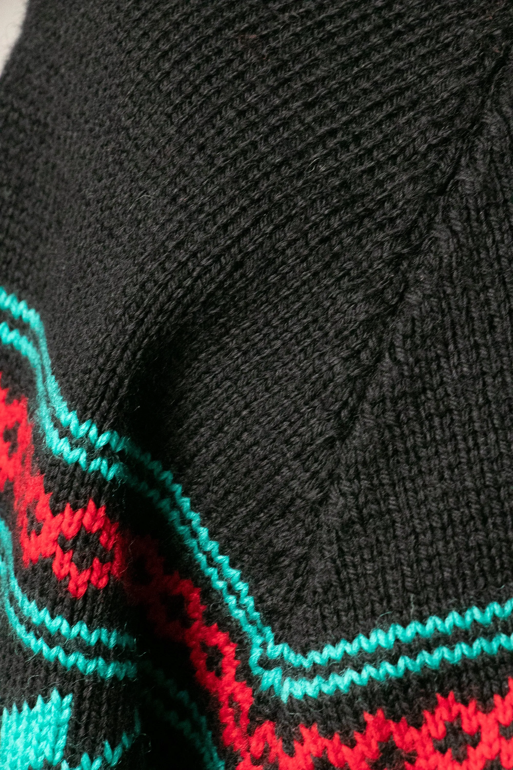 1970s Wool Sweater Hand Knit L