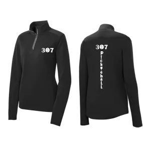 307 Wyoming Pickleball Club | Women’s 1/4 Zip Athletic Pullover Shirt | 100% Polyester