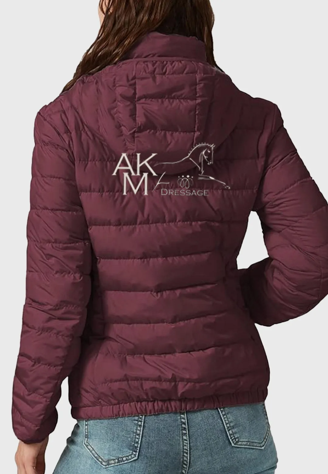 AKM Dressage YZG Quilted Down Puffer Coat w/Detachable Hood, 2 Color Options