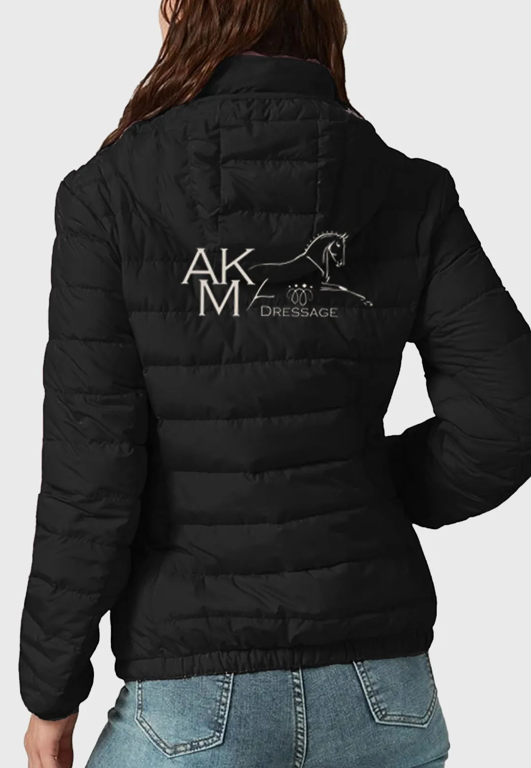 AKM Dressage YZG Quilted Down Puffer Coat w/Detachable Hood, 2 Color Options