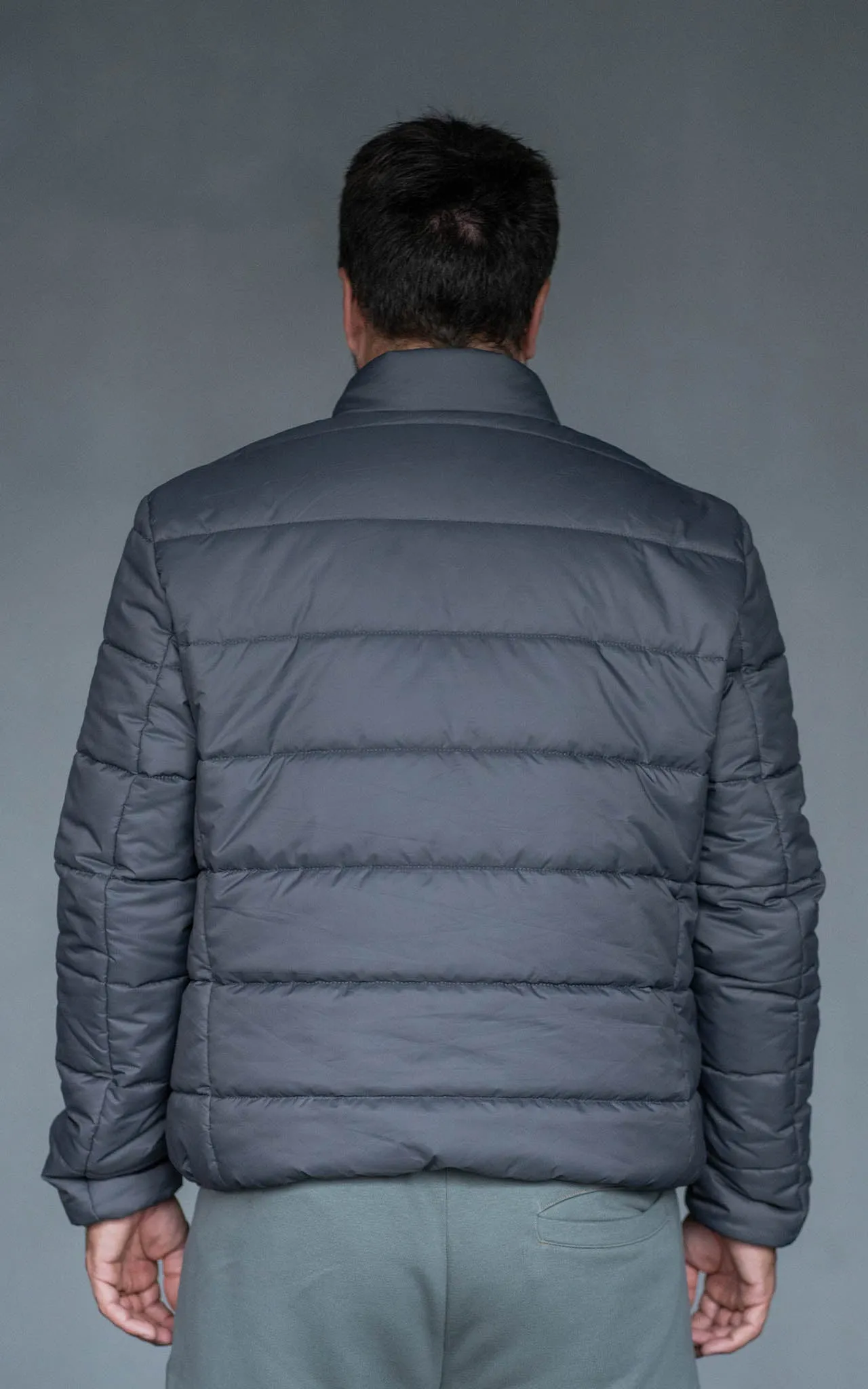 ANTHRACITE END OF SUMMER LIGHT DOWN JACKET