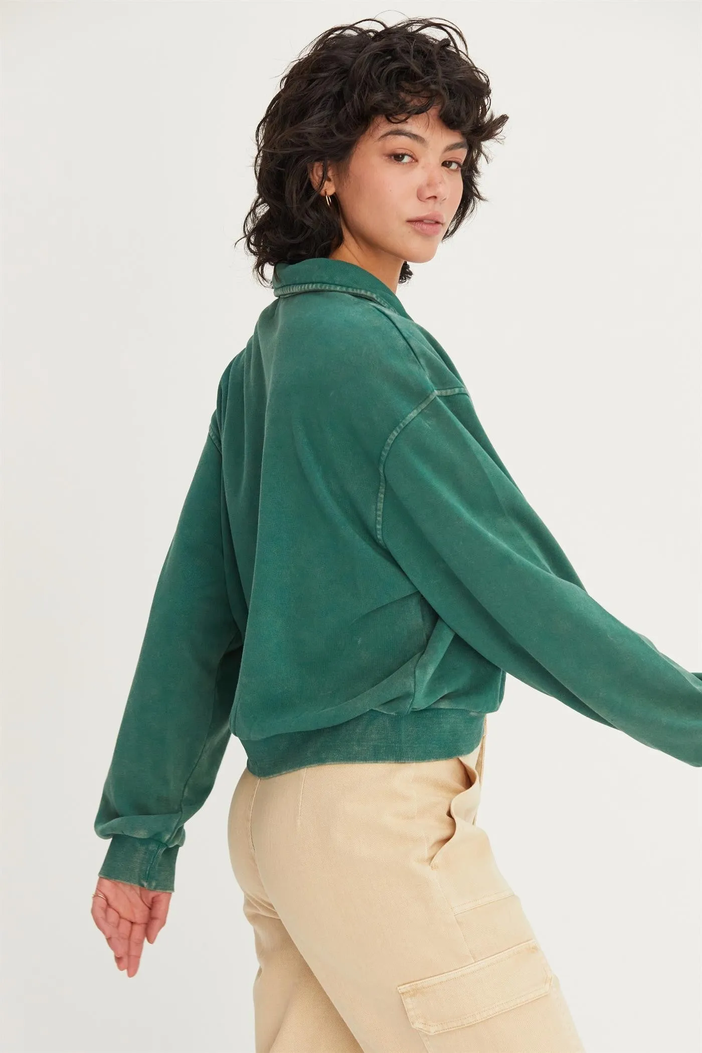 'Better Days' Pullover - Dark Green