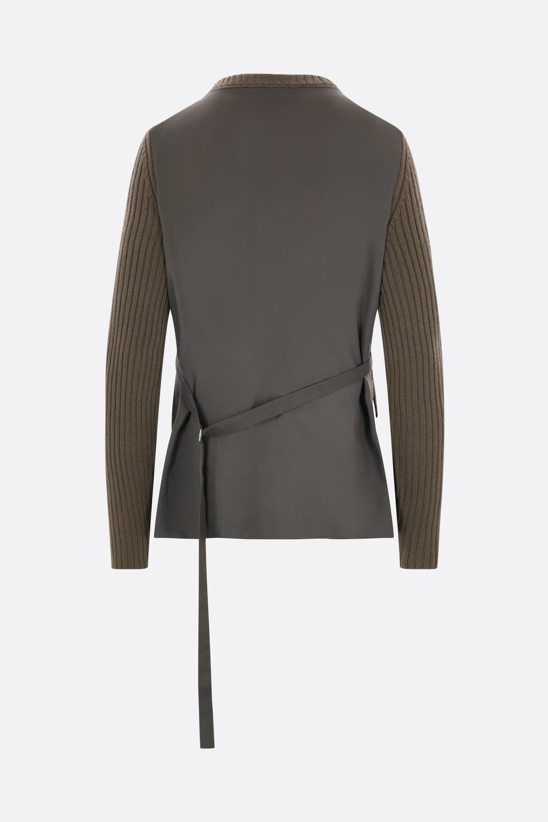 Bjork ribbed wool and twill sweater