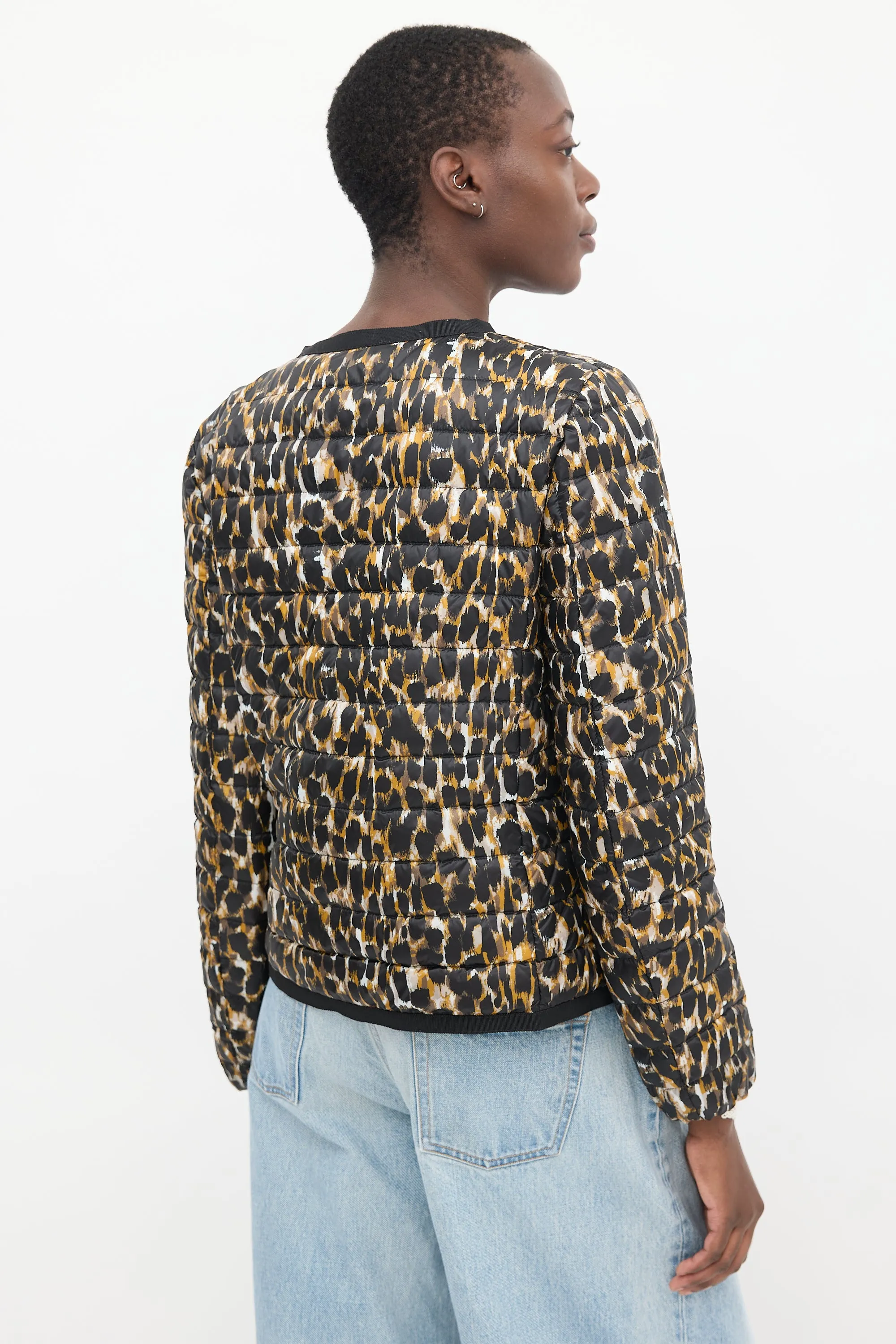 Black & Brown Soufre Down Jacket