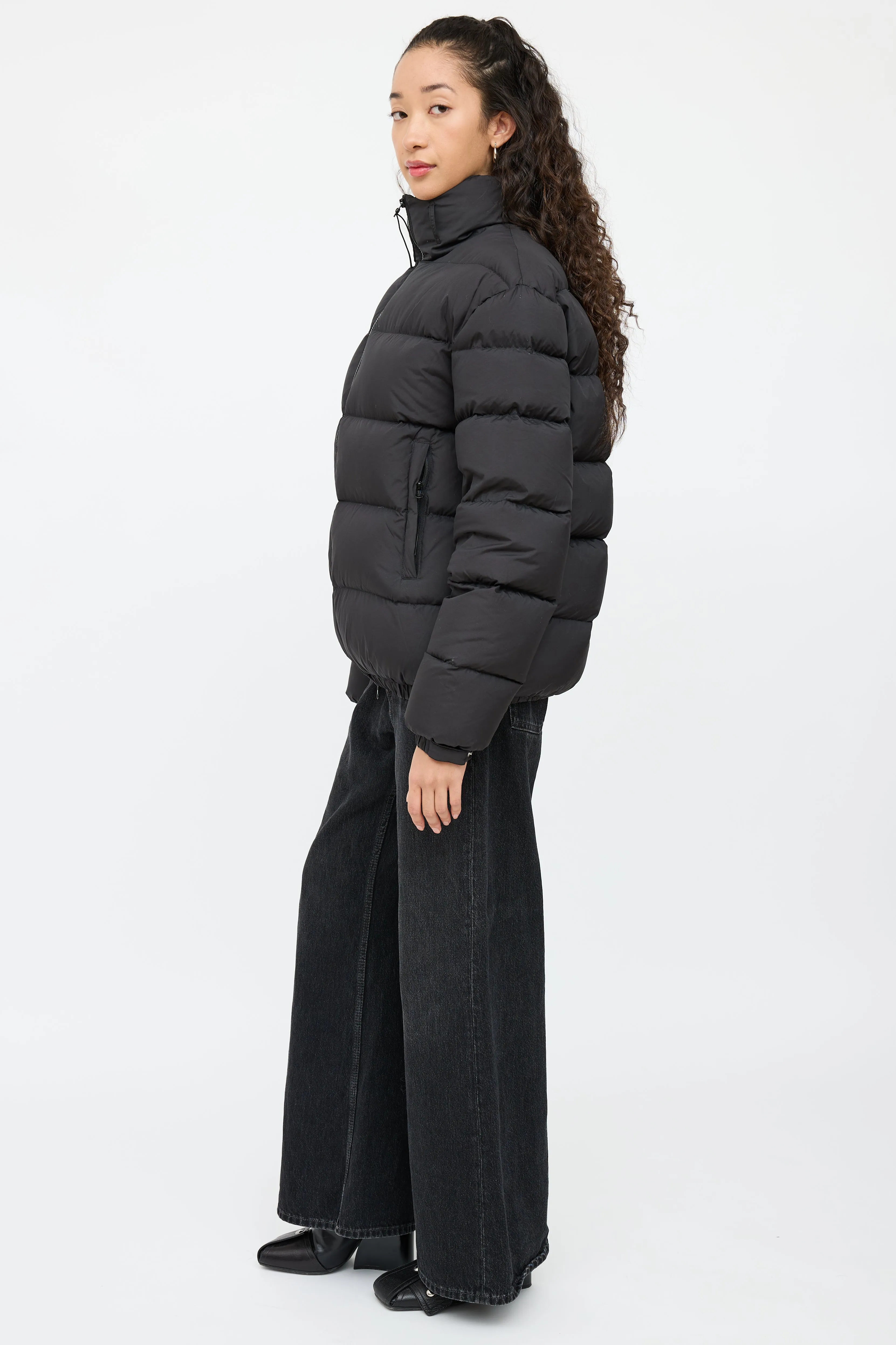 Black Nylon Down Jacket