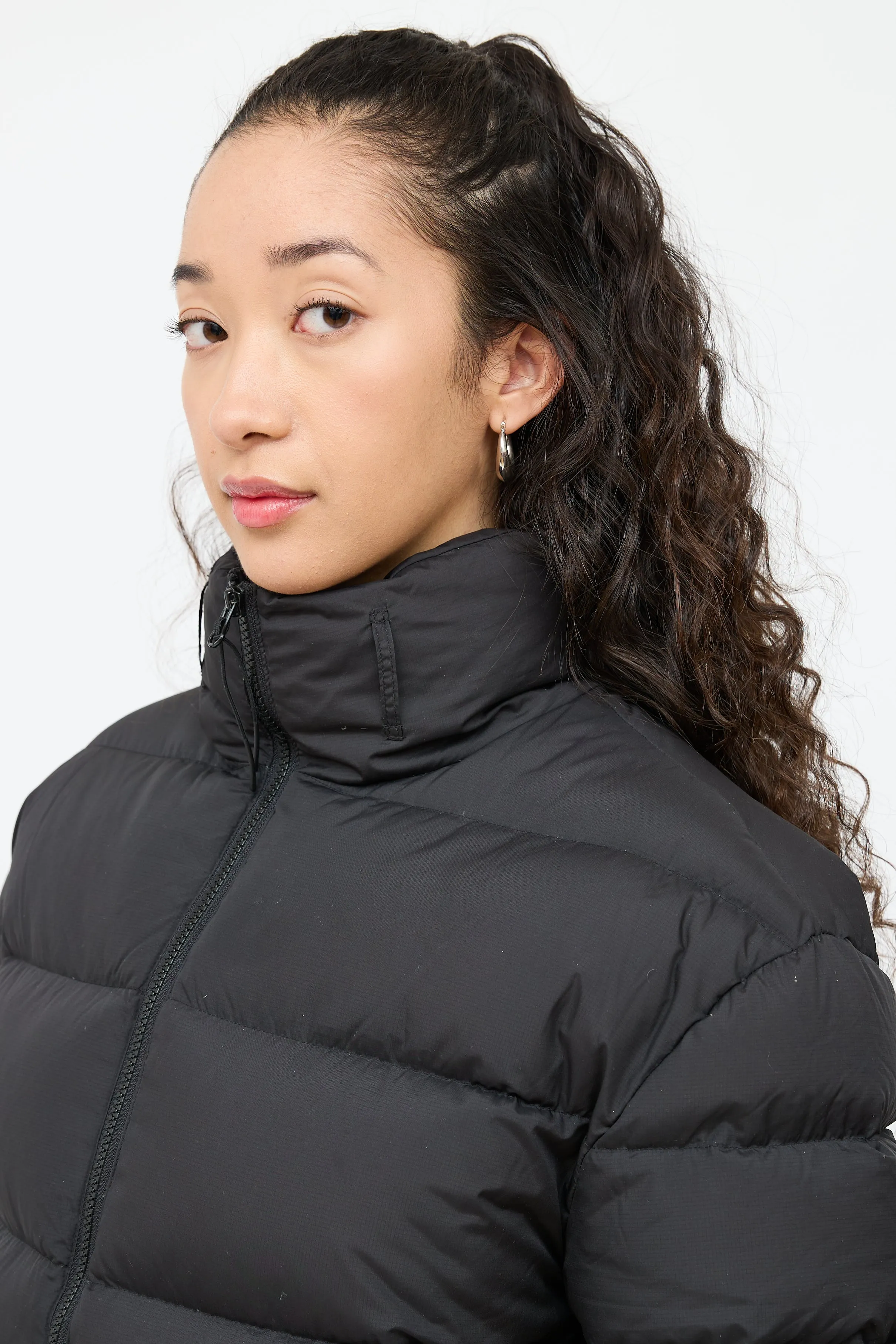 Black Nylon Down Jacket