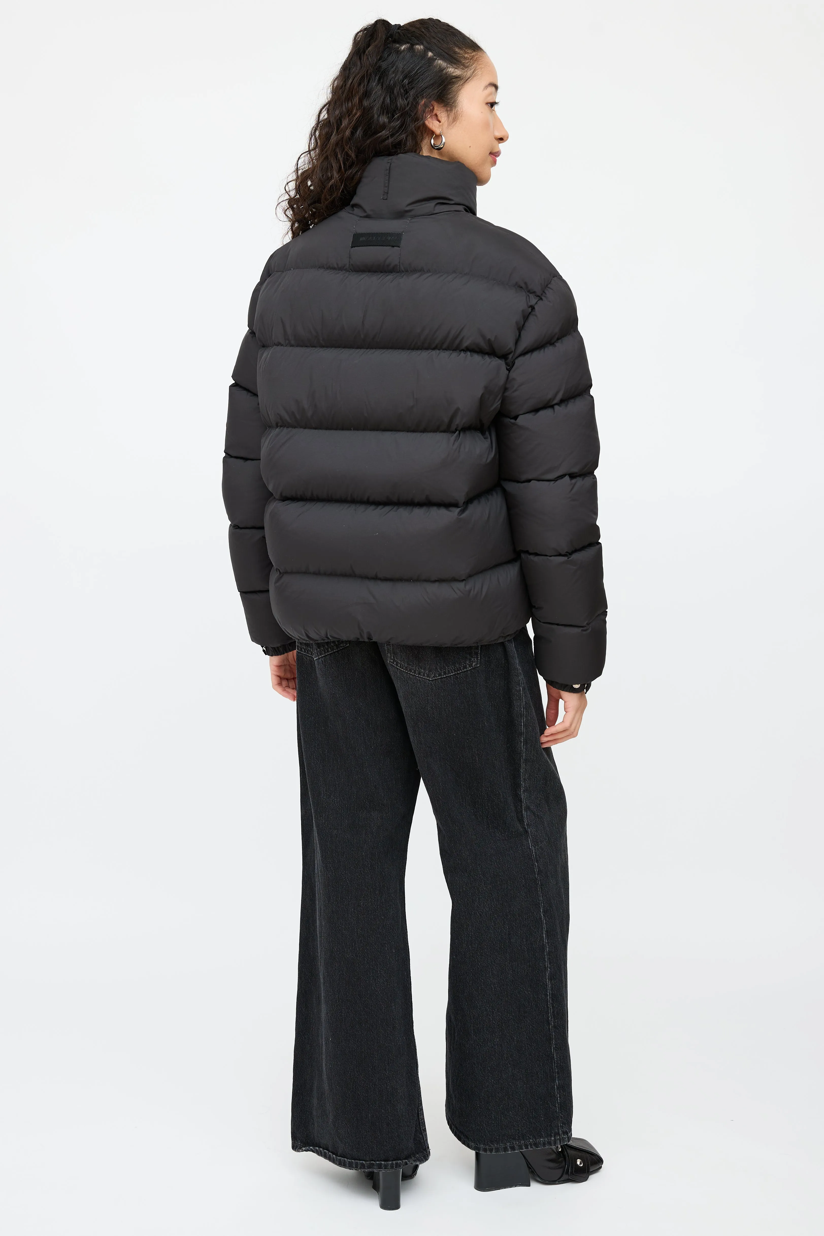 Black Nylon Down Jacket