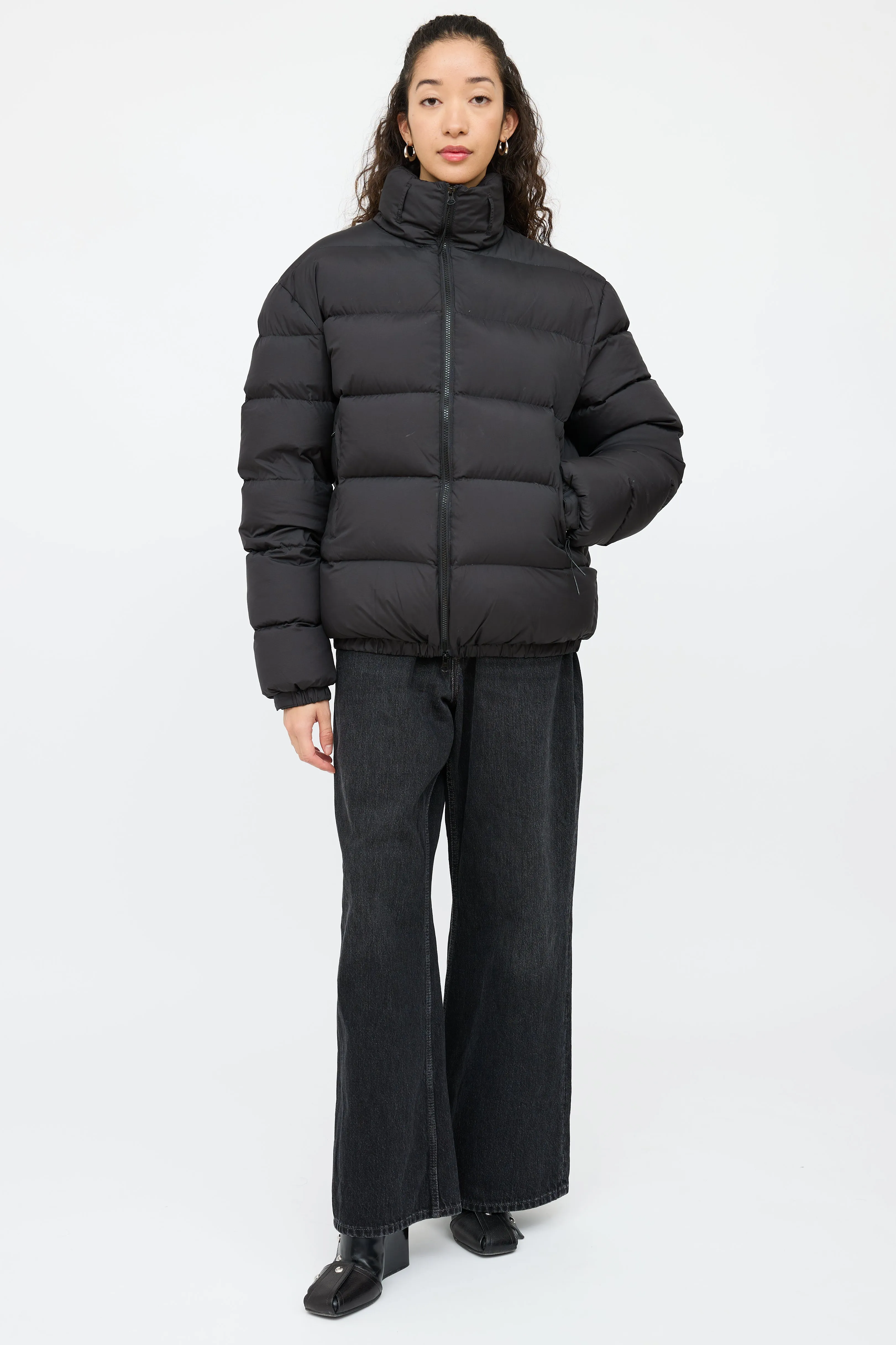 Black Nylon Down Jacket