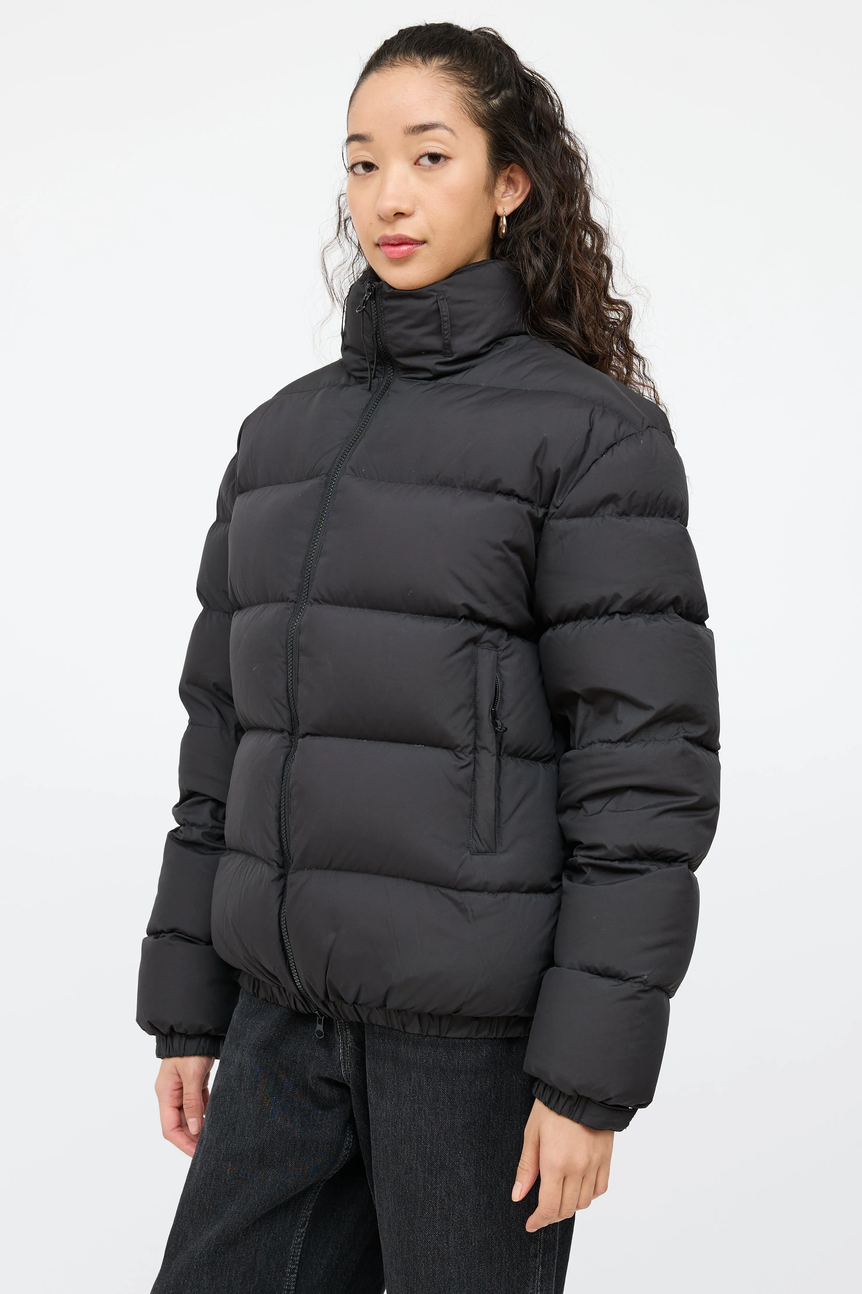 Black Nylon Down Jacket