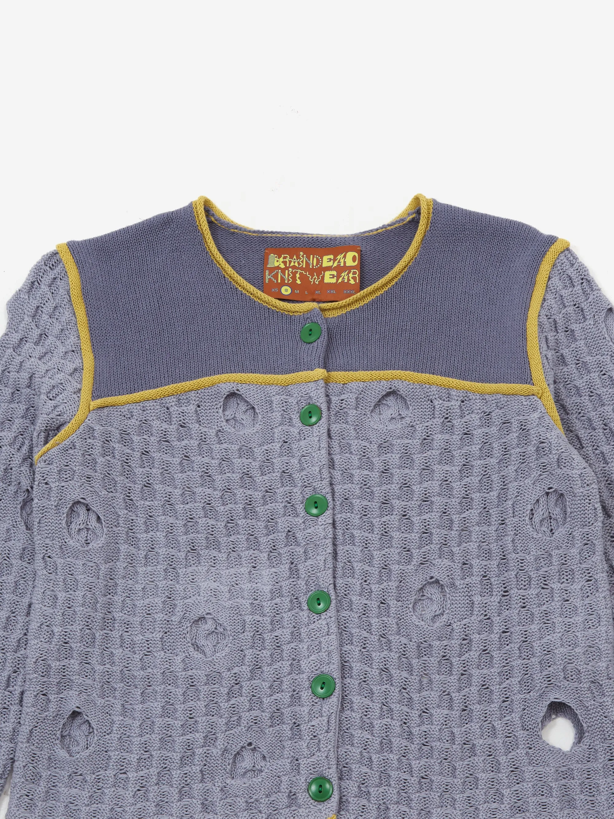 Brain Dead Reverse Seam Wholey Sweater - Washed Blue