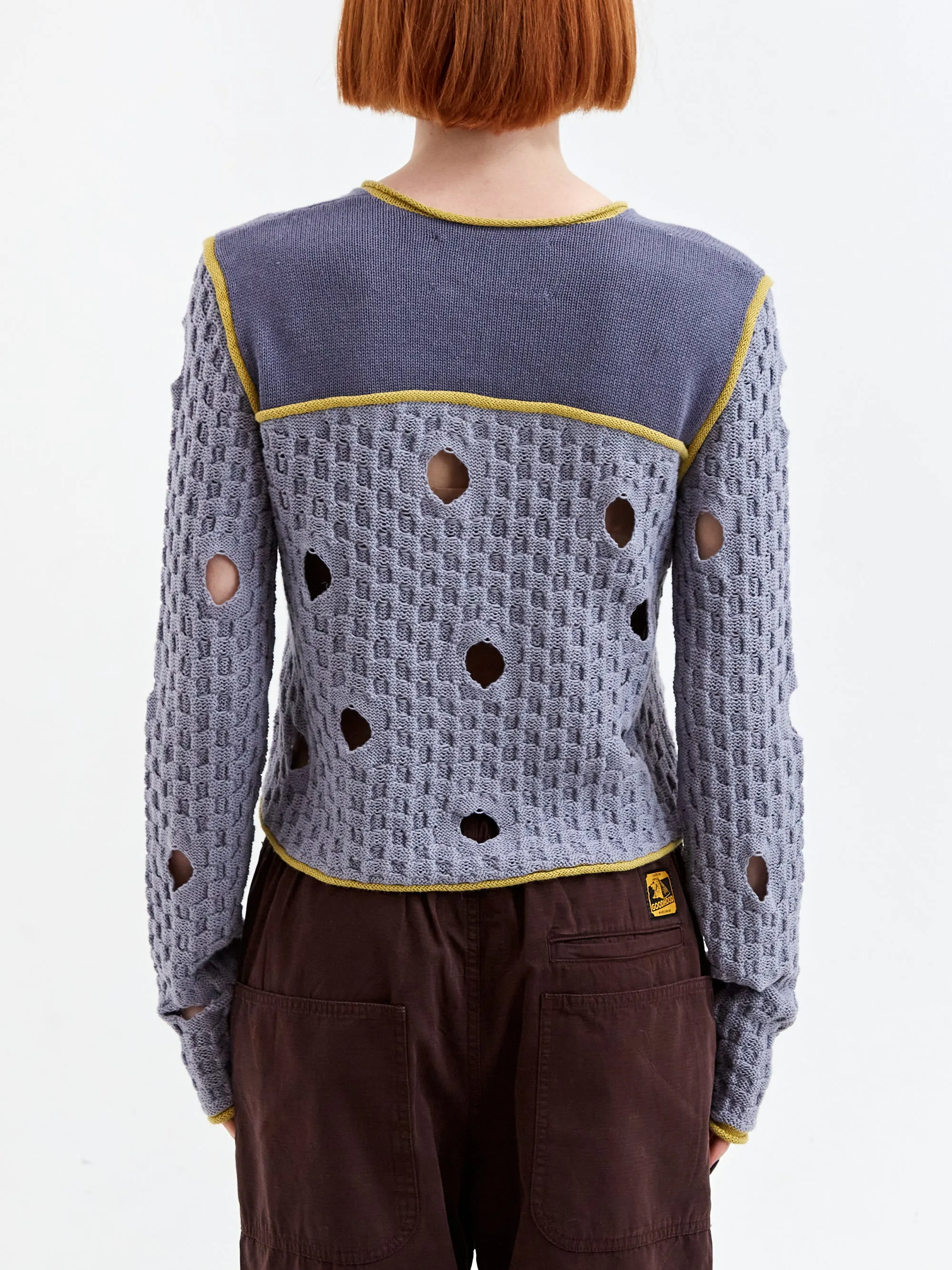 Brain Dead Reverse Seam Wholey Sweater - Washed Blue