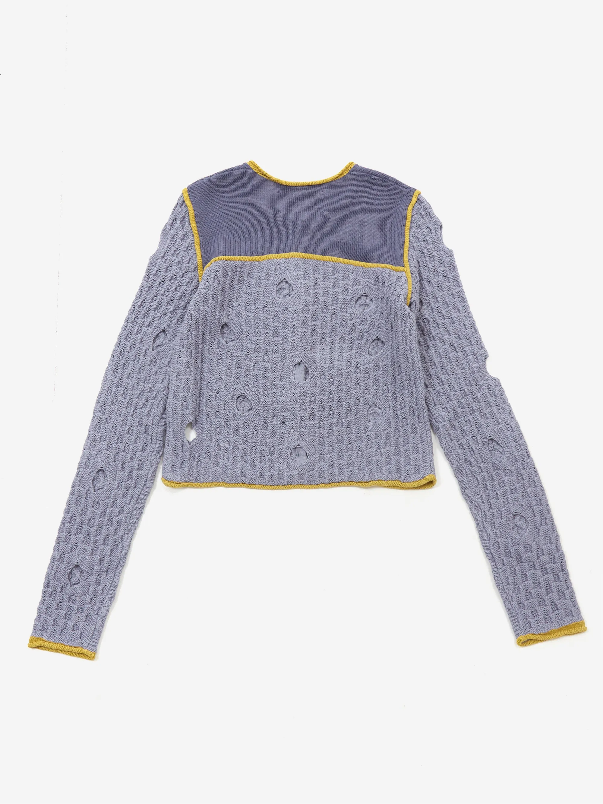 Brain Dead Reverse Seam Wholey Sweater - Washed Blue