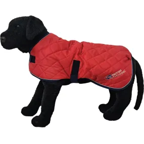 British Eventing Showerproof Red Dog Coat