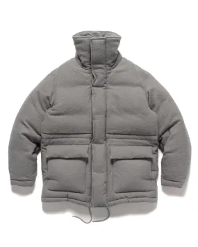 Brushed Alpaca Wool Down Blouson Light Gray