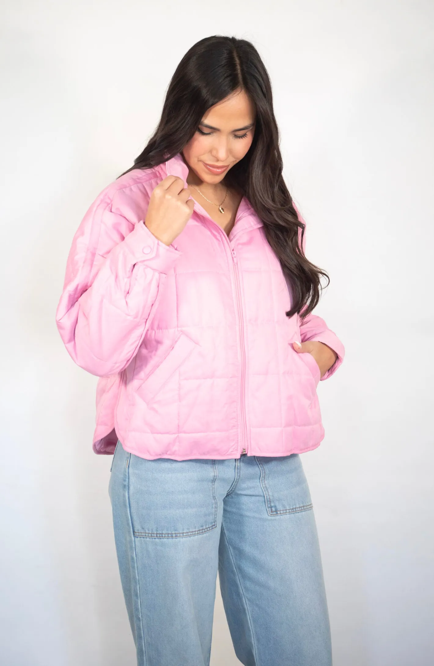 Bubblegum Babe Pink Quilted Puff Jacket