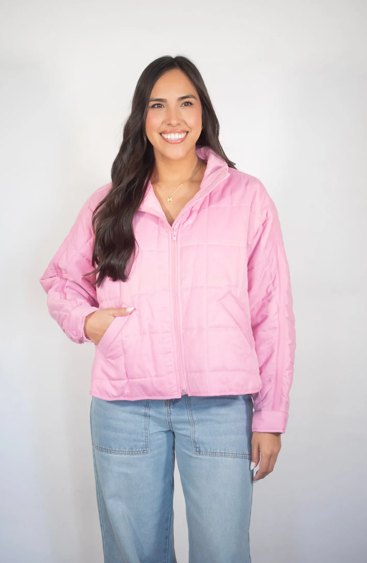 Bubblegum Babe Pink Quilted Puff Jacket