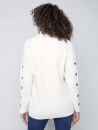 Button Detail Turtleneck
