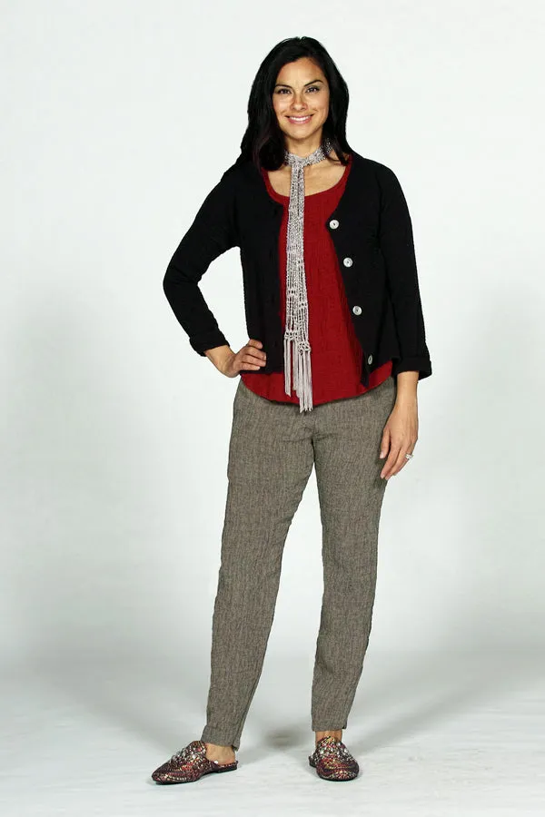 button front gauze cardigan