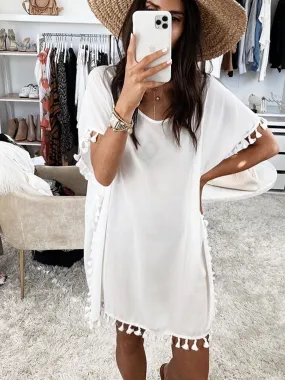 Casual Style  Solid Color Dress