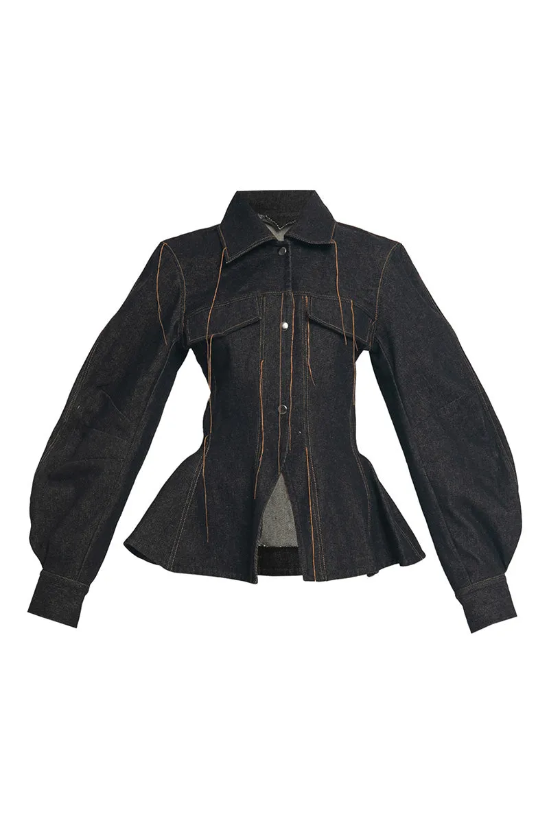 CINCHED DENIM JACKET