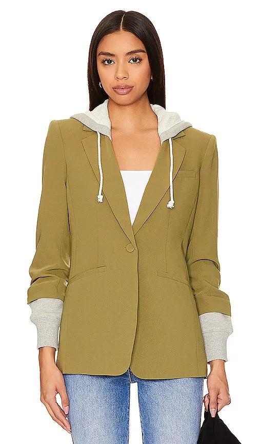 Cinq a Sept Khloe Hooded Jacket in Olive