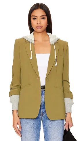 Cinq a Sept Khloe Hooded Jacket in Olive