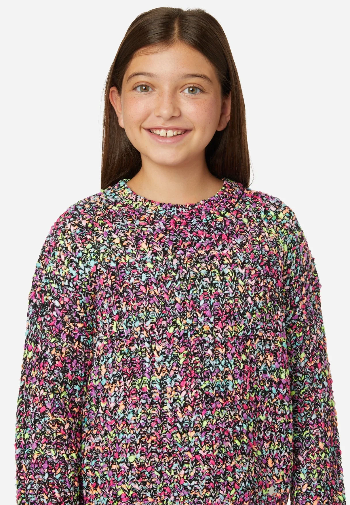 Confetti Crew Neck Popcorn Sweater