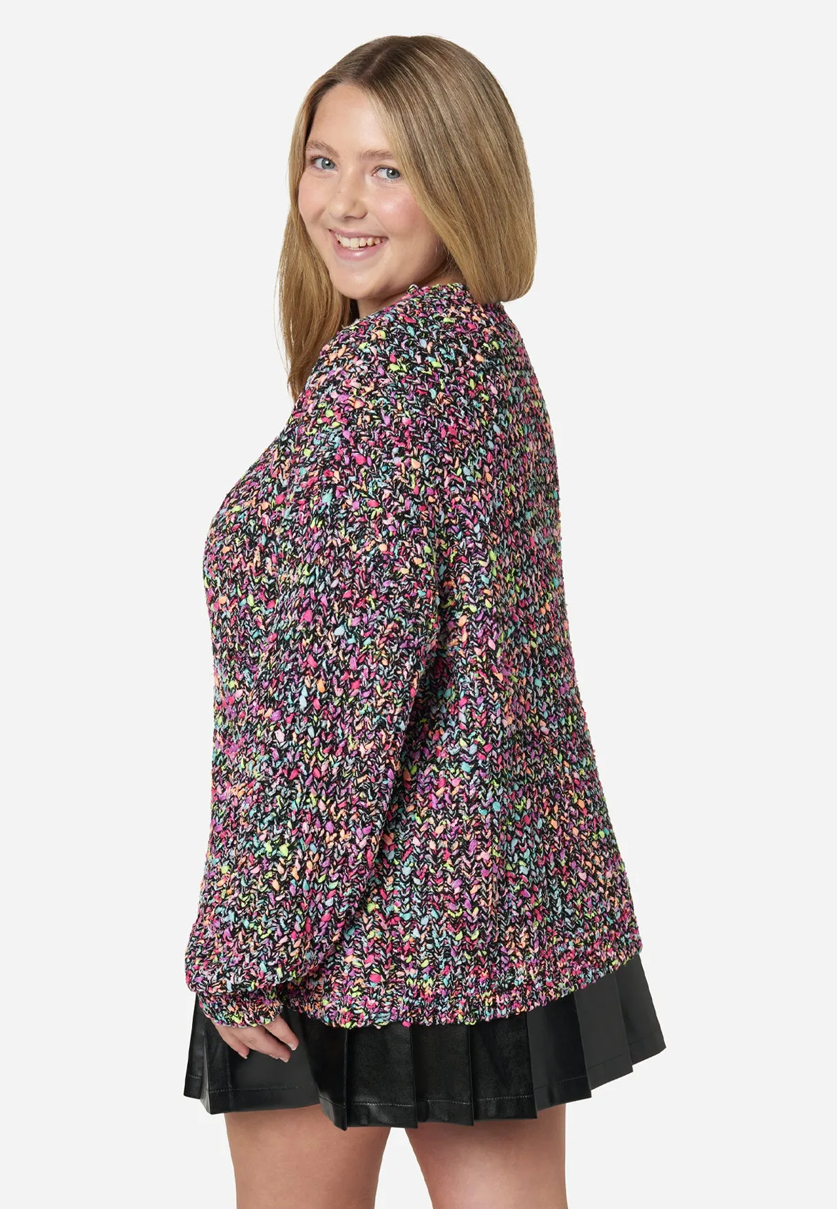 Confetti Crew Neck Popcorn Sweater