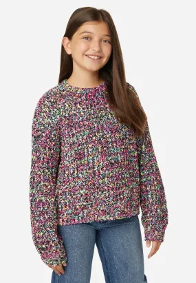 Confetti Crew Neck Popcorn Sweater