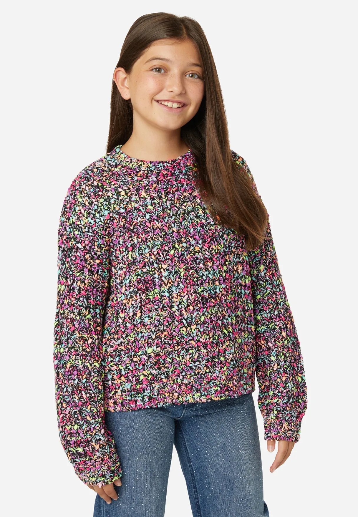 Confetti Crew Neck Popcorn Sweater