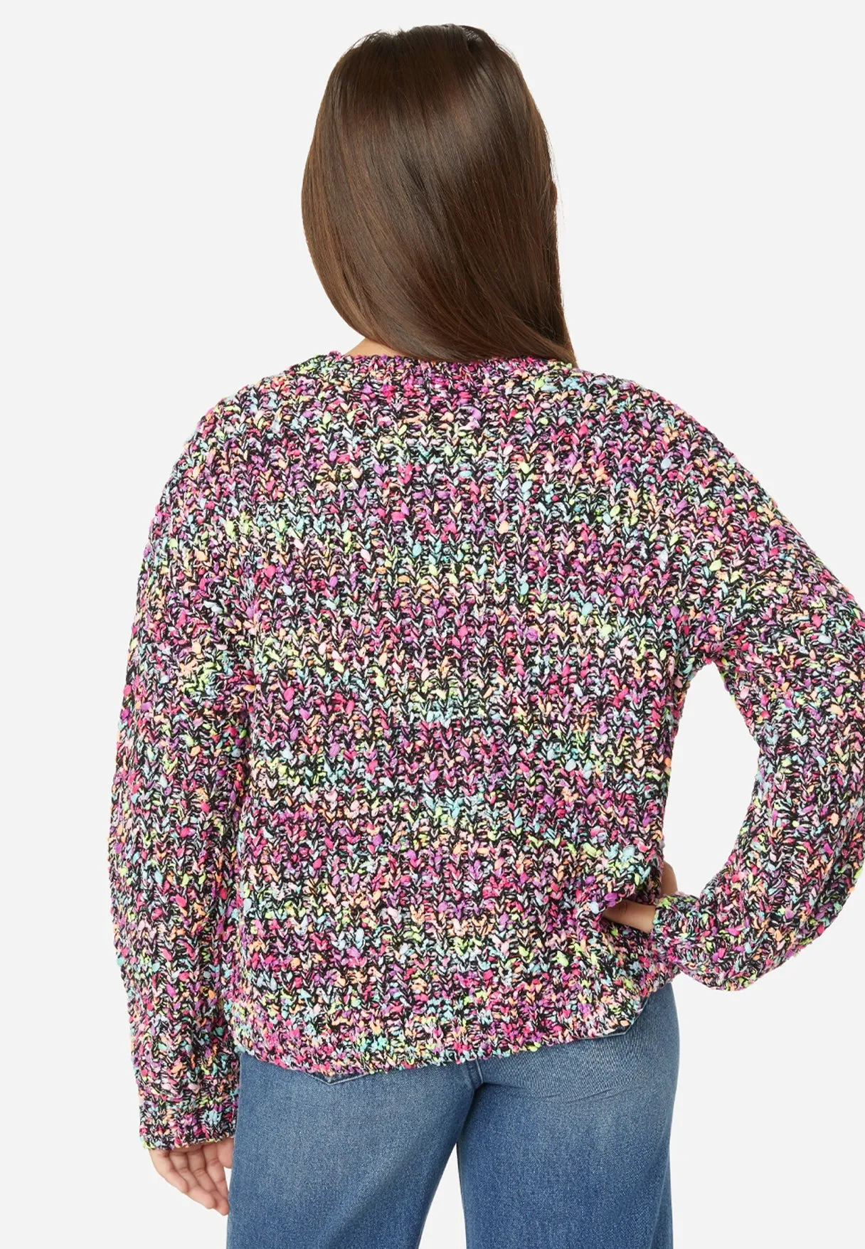 Confetti Crew Neck Popcorn Sweater