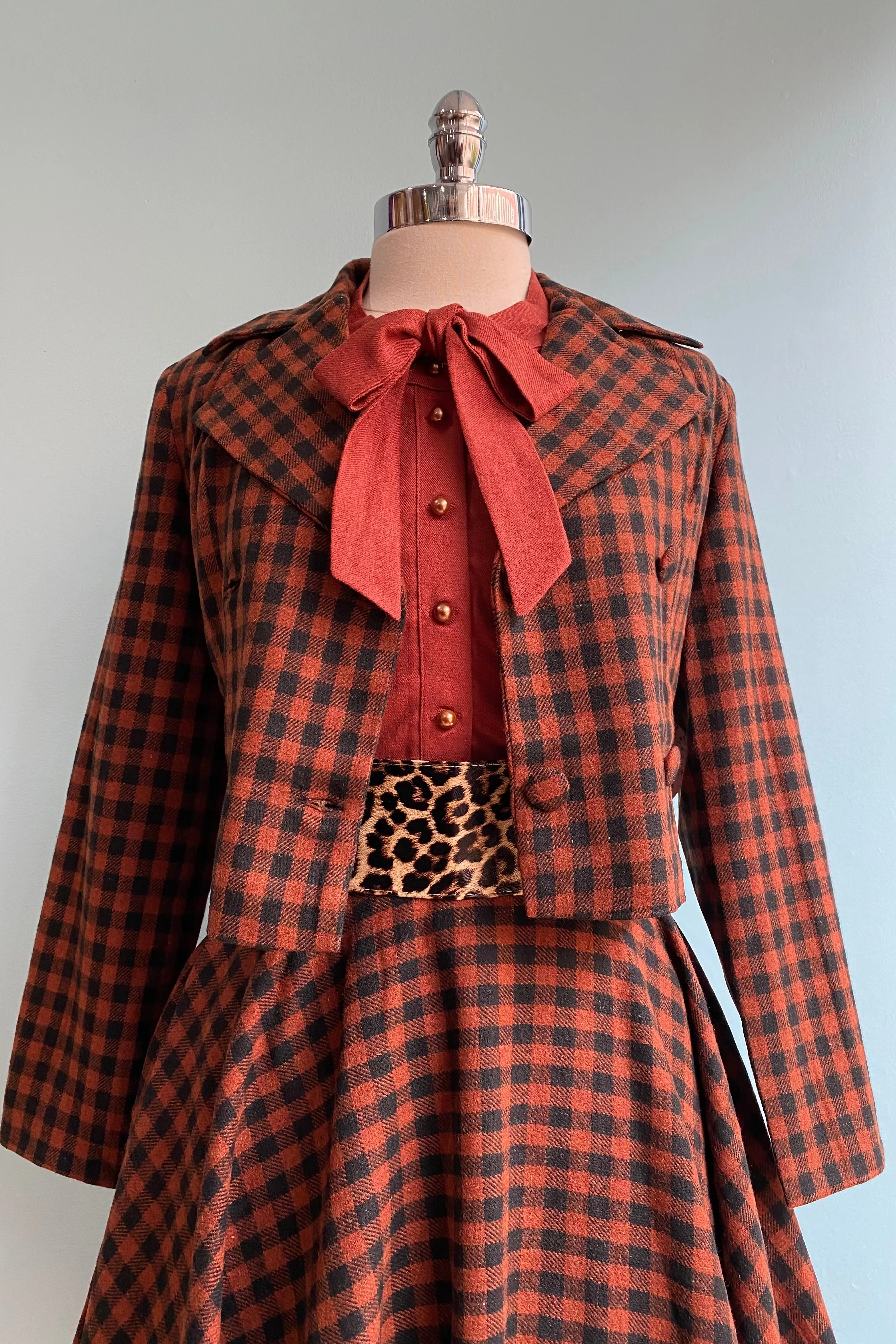 Copper and Black Check Wool Jacket by Timeless London