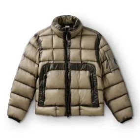 C.P. Company Men's D.D. Shell Hooded Medium Down Jacket Vintage Khaki/Beige