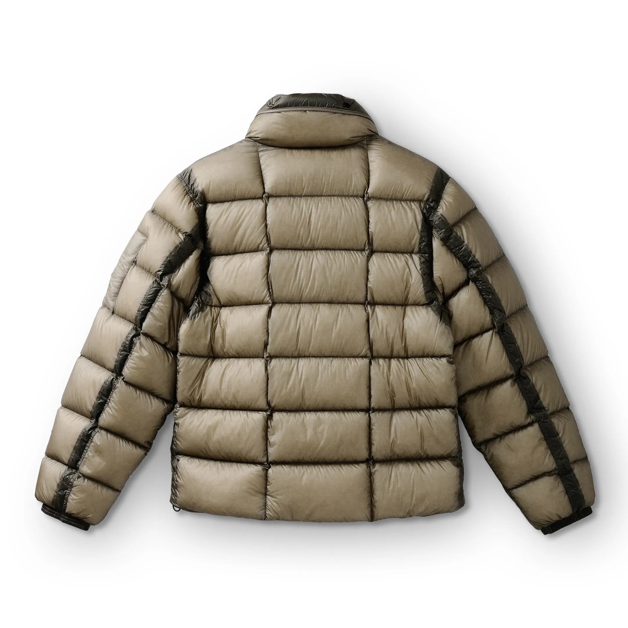 C.P. Company Men's D.D. Shell Hooded Medium Down Jacket Vintage Khaki/Beige