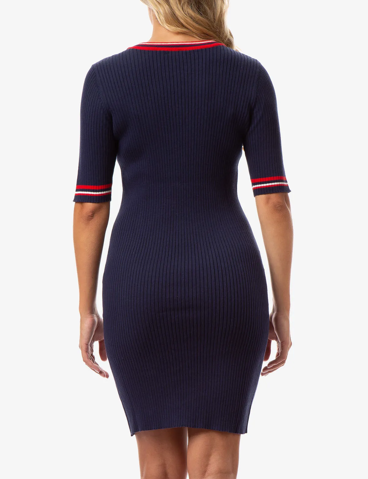 CREW NECK SWEATER DRESS