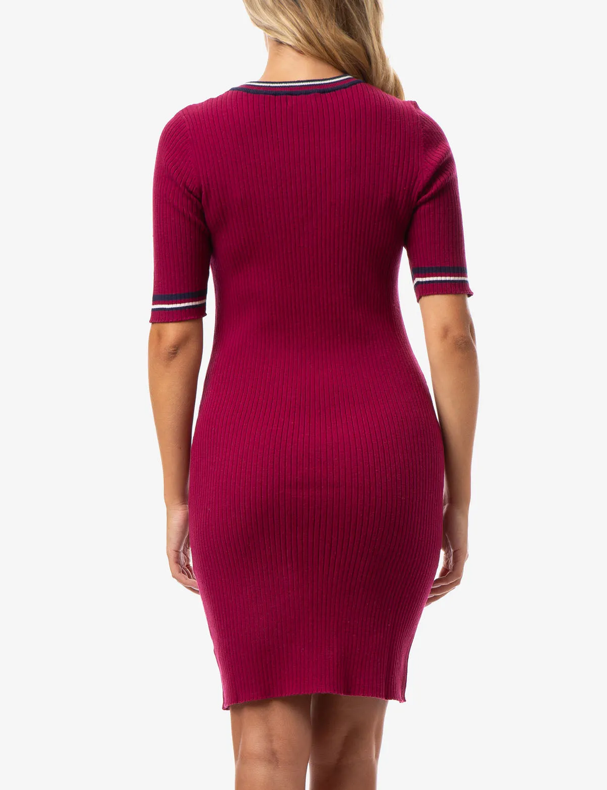 CREW NECK SWEATER DRESS