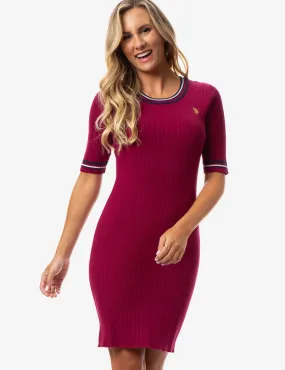 CREW NECK SWEATER DRESS