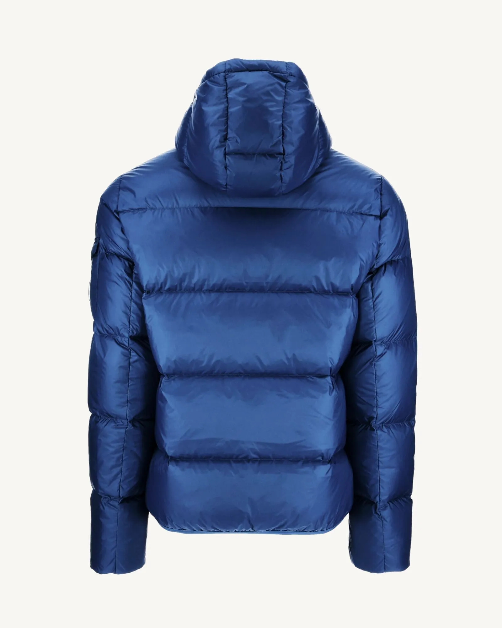 Dark Denim Hooded down jacket Java
