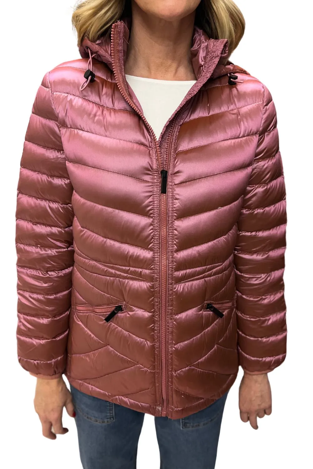 Down Filled Puffer Jacket | Rose