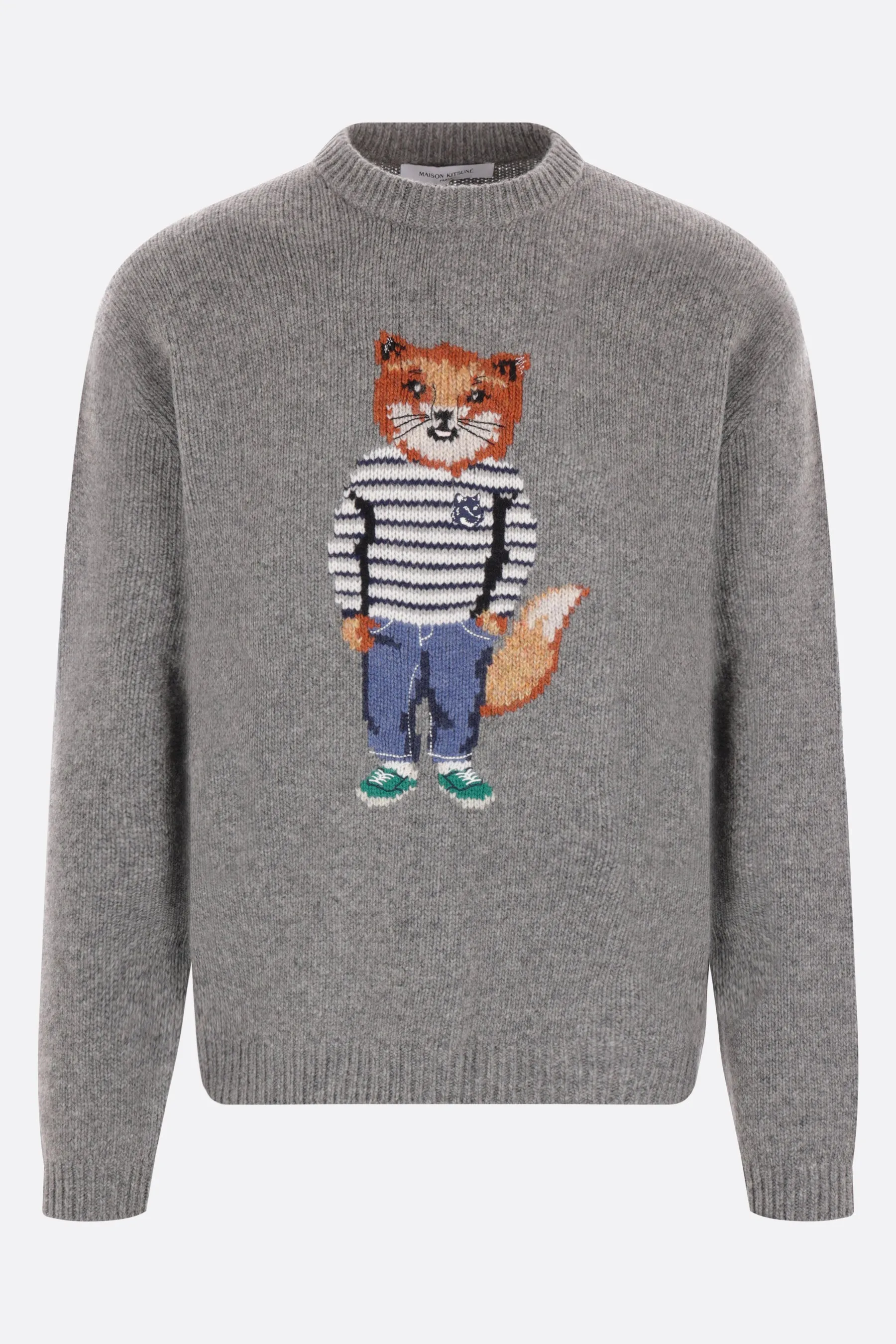 Dressed Fox intarsia wool and mohair sweater