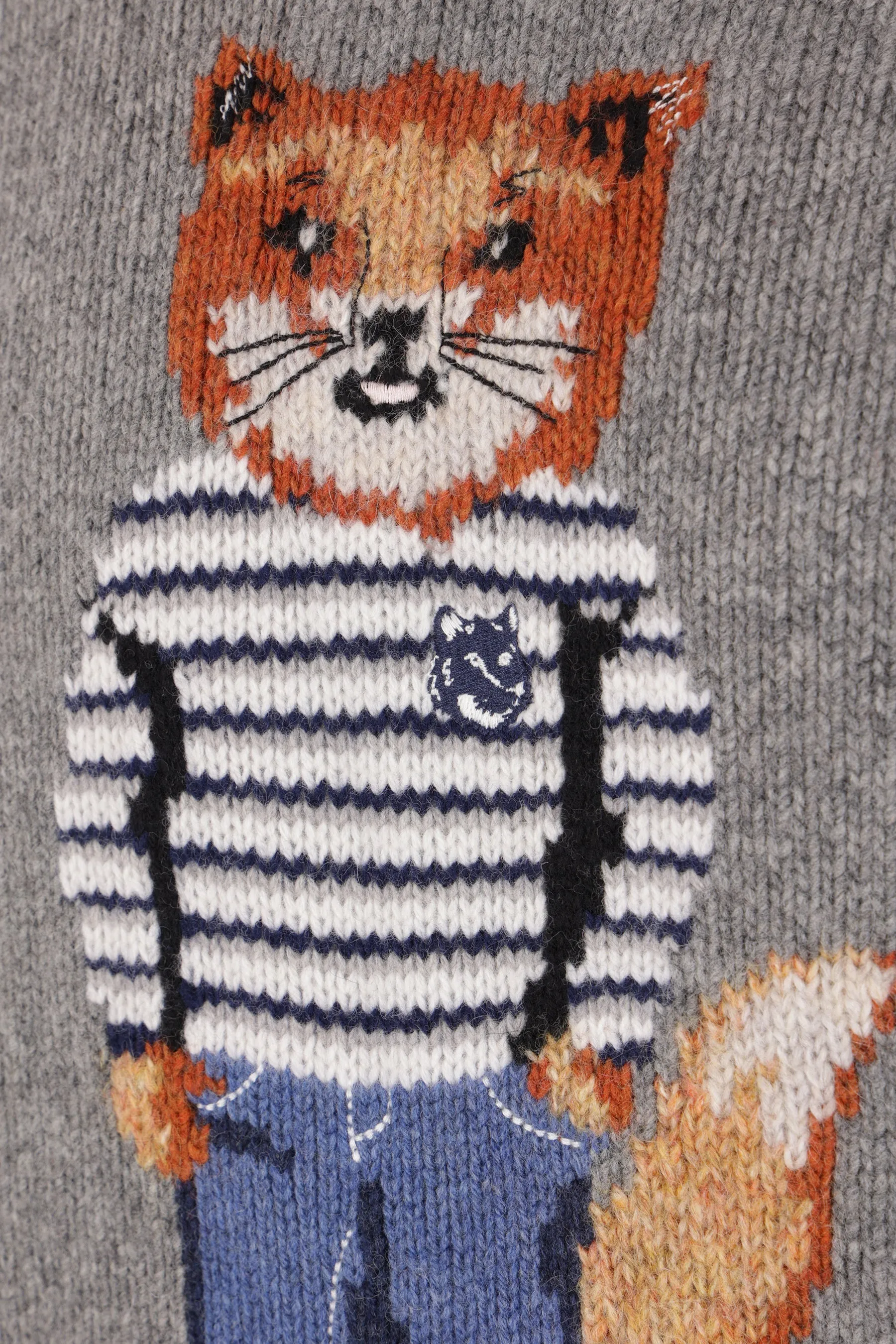 Dressed Fox intarsia wool and mohair sweater