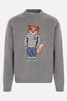 Dressed Fox intarsia wool and mohair sweater