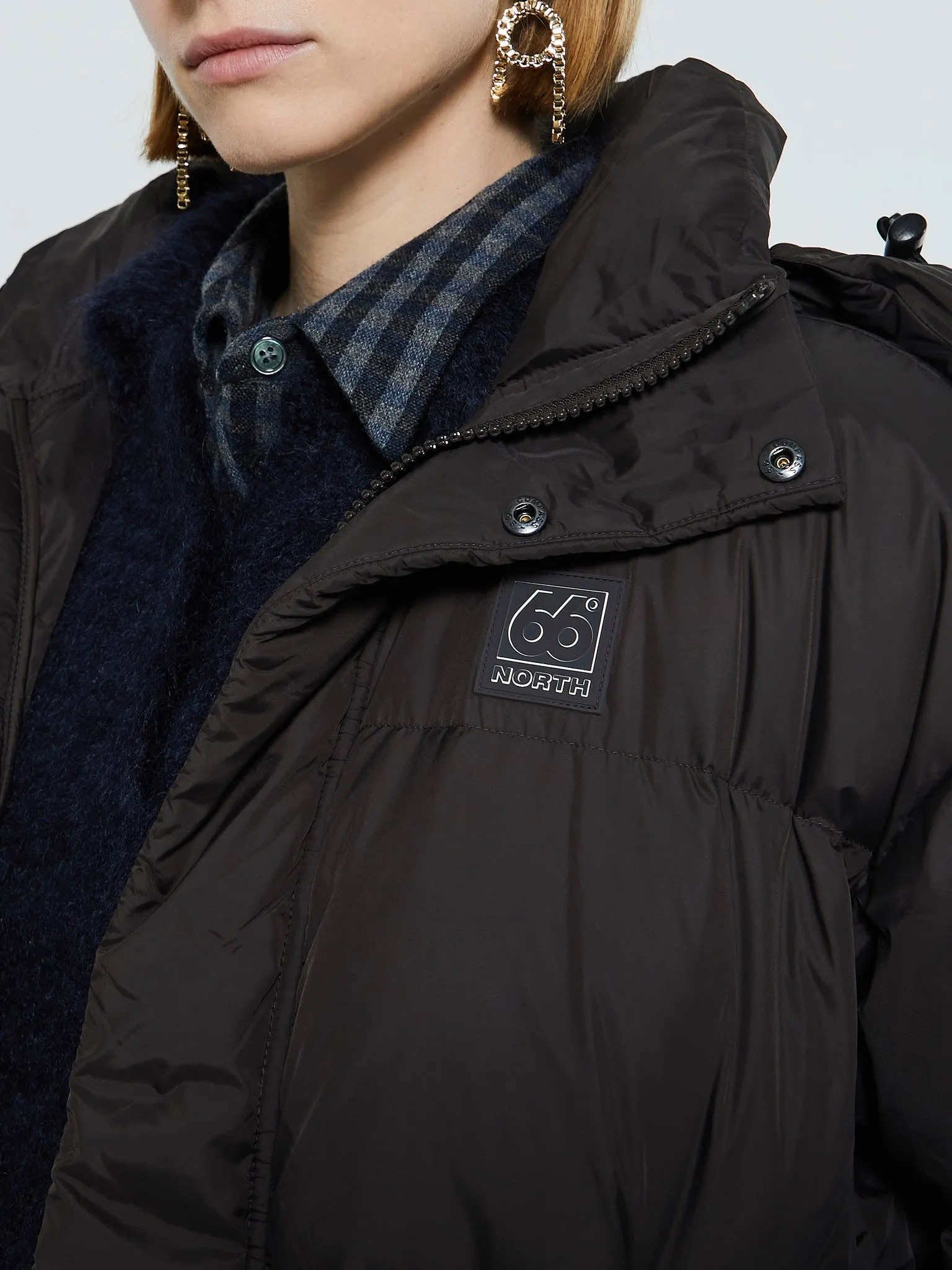 Dyngja Down Jacket in Licorice