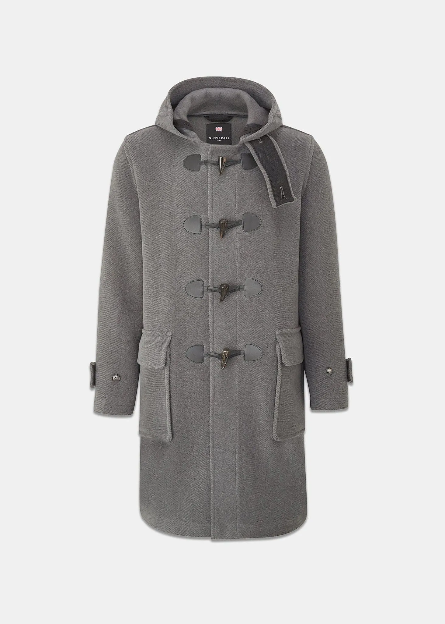 Edmund Herringbone Duffle Grey