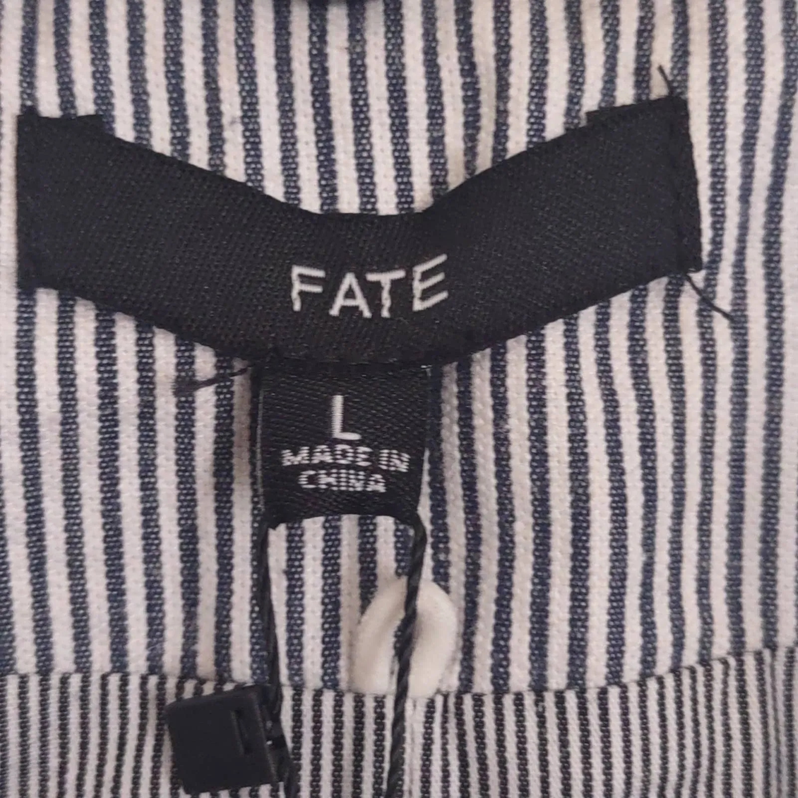 Fate One Button Pinestripe Jacket Blazer Large