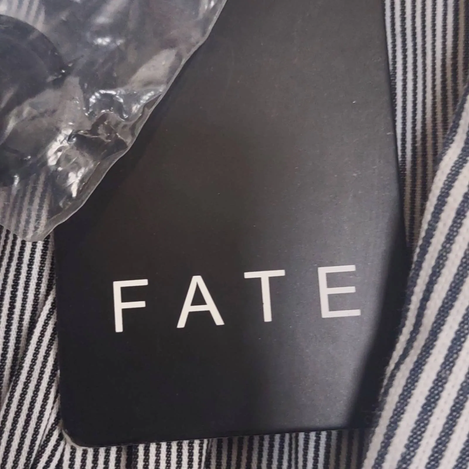 Fate One Button Pinestripe Jacket Blazer Large